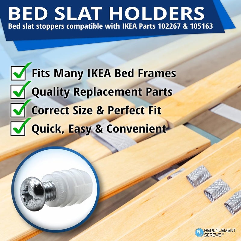 ReplacementScrews Plastic Sleeve and Screw Compatible with IKEA Part 102267 & 105163 (Pack of 8) - Image 2